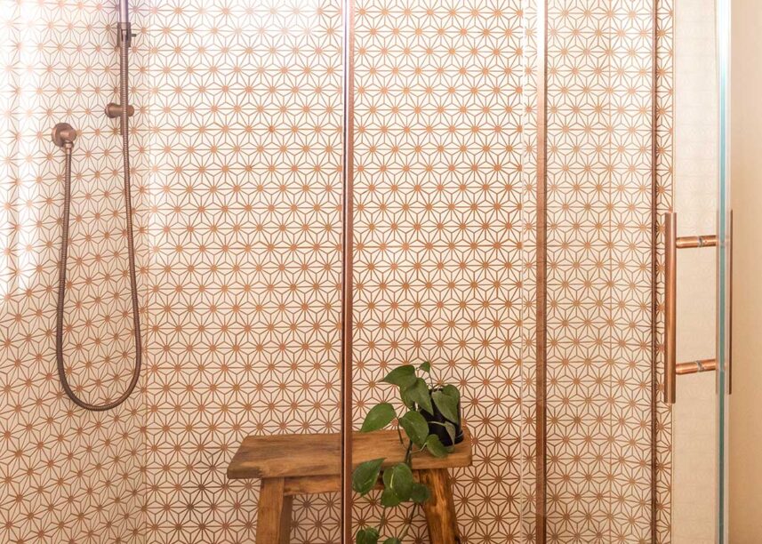 Hoshi Tile, modern organic bathroom